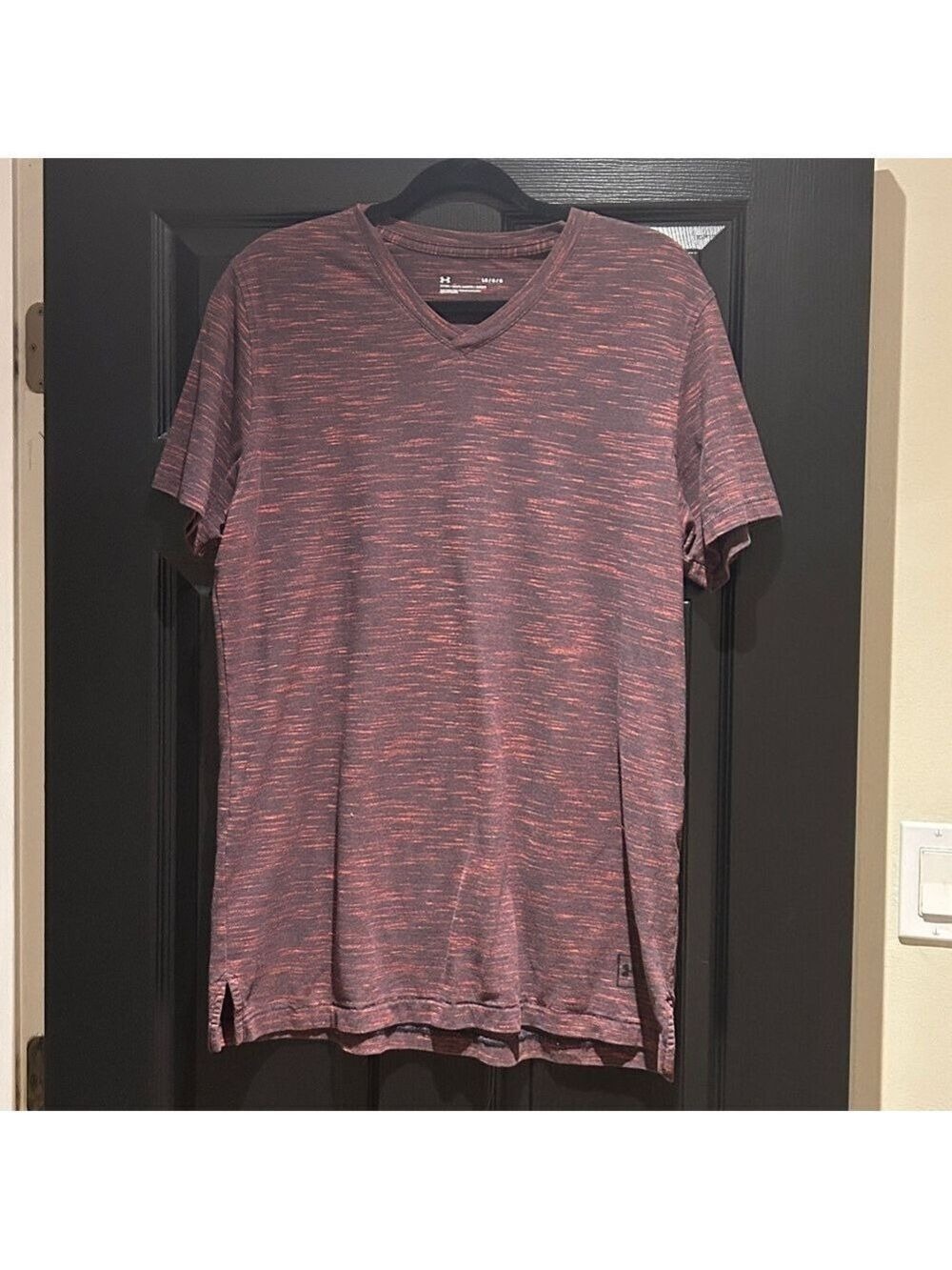 Under Armour Heathered Red and Gray V-Neck Tee
